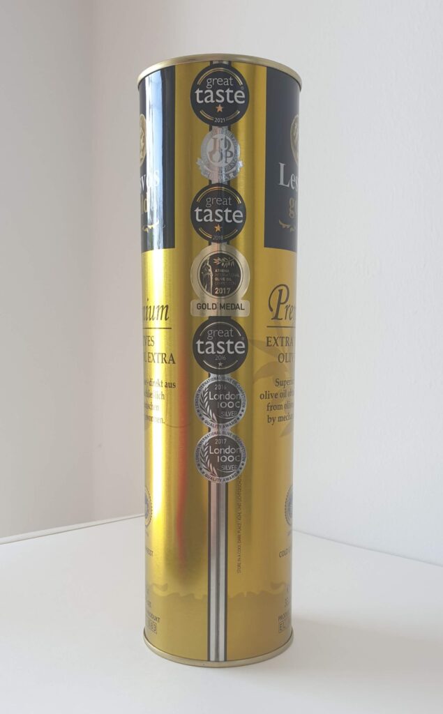 Lesvos Gold Premium extra virgin olive oil Awards